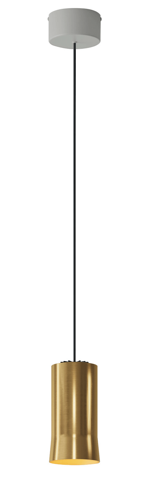 Cirio Simple Pendant - Brass - Santa & Cole - Pendants - Black Cord and Canopy - 118