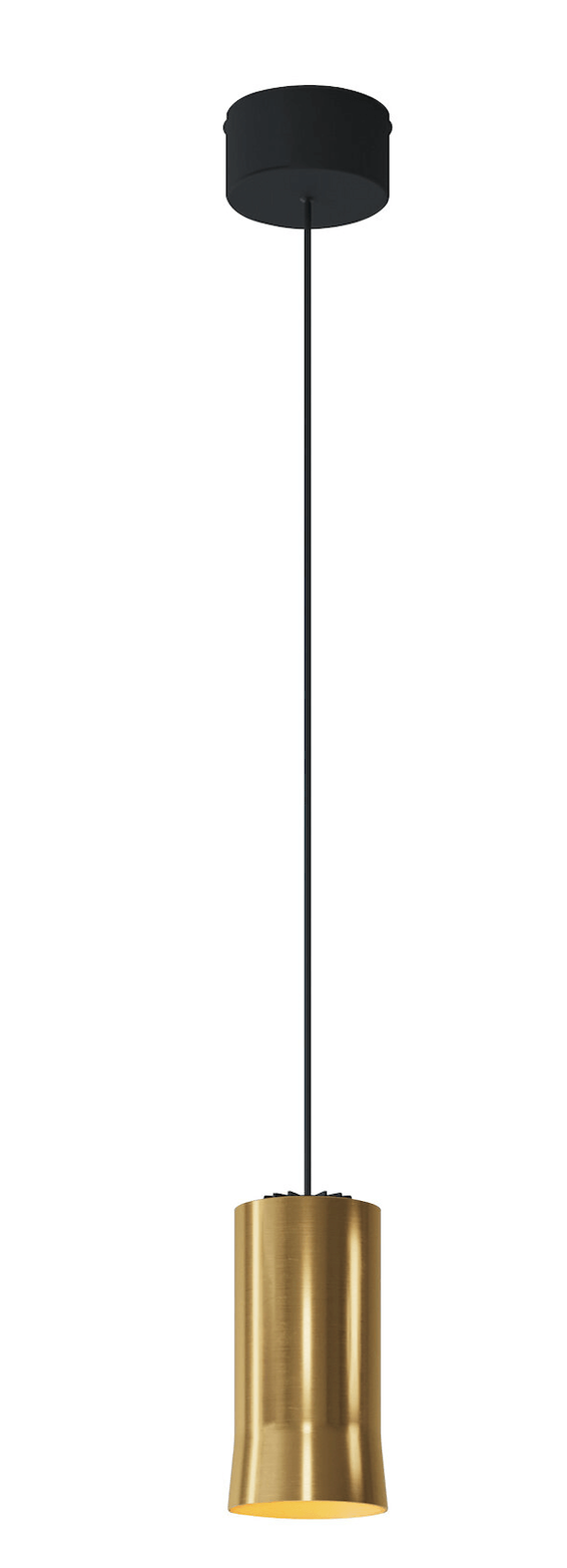 Cirio Simple Pendant - Brass - Santa & Cole - Pendants - Black Cord and Canopy - 118