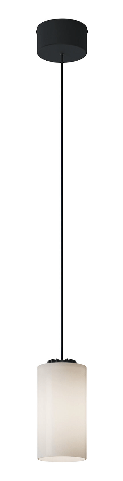 Cirio Simple Pendant - White Opal Glass - Santa & Cole - Pendants - Black Cord and Canopy - 118" Cord Length - HORNE