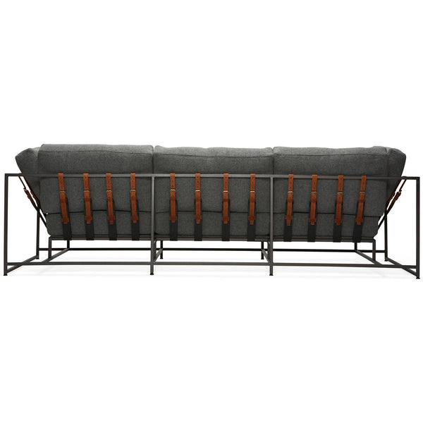City Gym Sofa - Grey Wool & Blackened Steel
