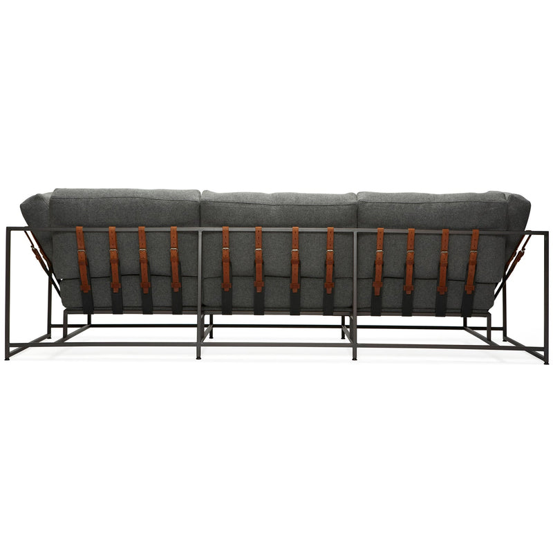 City Gym Sofa - Grey Wool & Blackened Steel