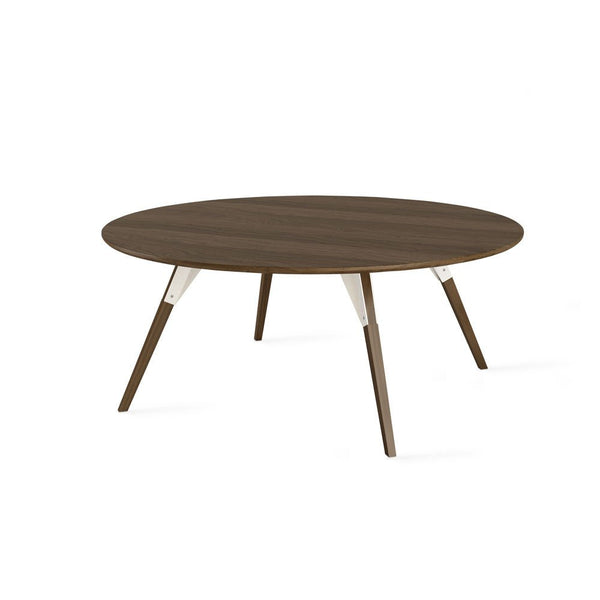 Clarke Large Circle Coffee Table - Walnut - Tronk - Tables + Desks - White - HORNE