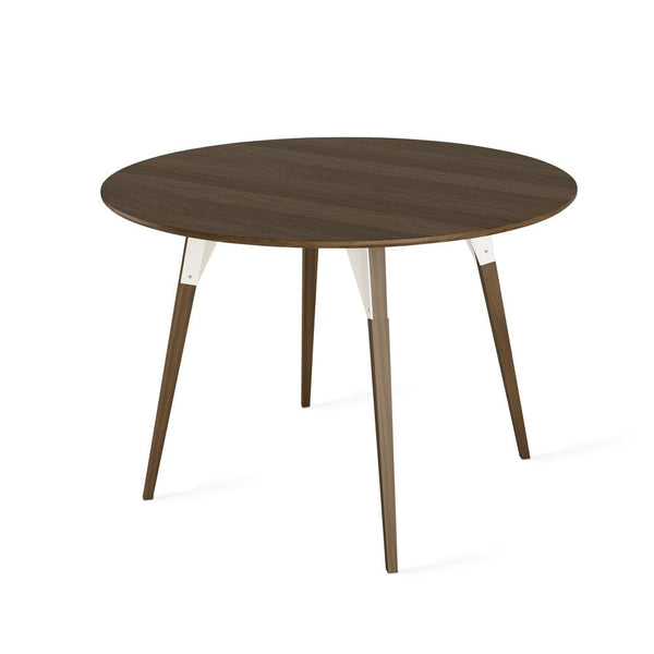 Clarke Large Circle Dining Table - Walnut - Tronk - Tables + Desks - White - HORNE