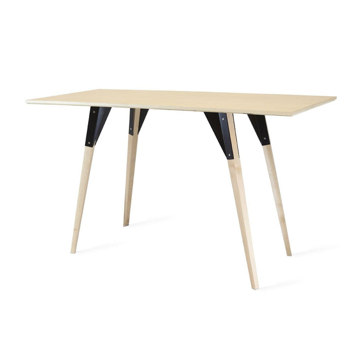 Clarke No Drawer Thin Rectangle Desk - Maple - Tronk - Tables + Desks - Black - HORNE