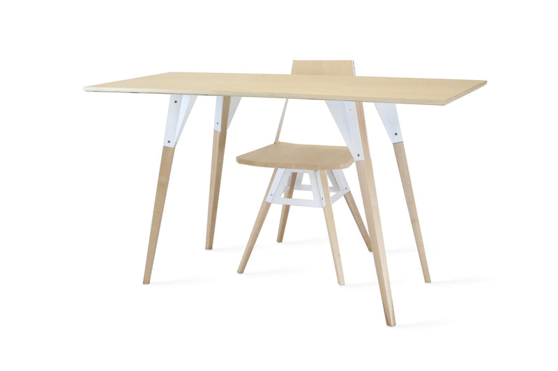 Clarke No Drawer Thin Rectangle Desk - Maple - Tronk - Tables + Desks - Black - HORNE