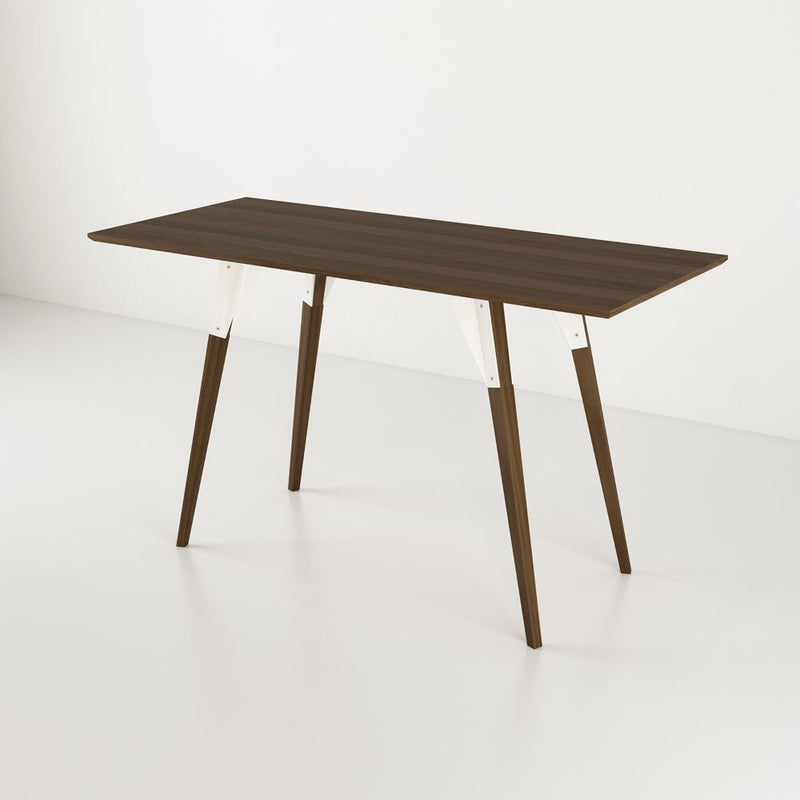 Clarke No Drawer Thin Rectangle Desk - Walnut - Tronk - Tables + Desks - Black - HORNE
