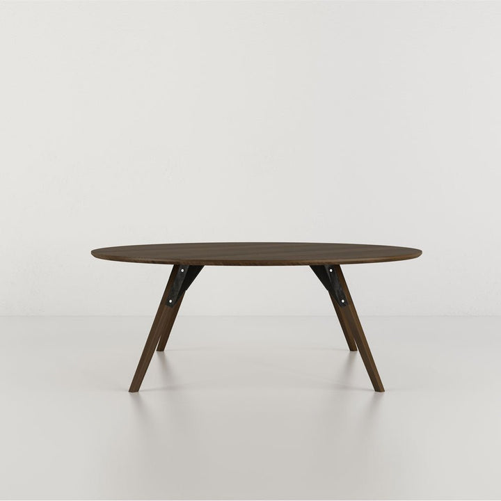Clarke Small Circle Coffee Table - Walnut - Tronk - Tables + Desks - Black - HORNE