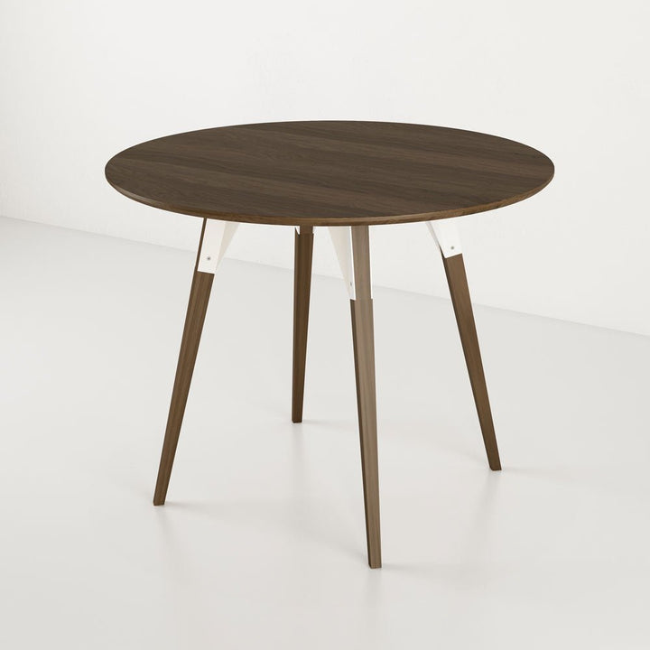 Clarke Small Circle Dining Table - Walnut - Tronk - Tables + Desks - White - HORNE
