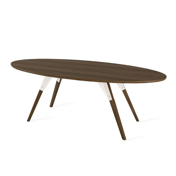 Clarke Thin Oval Coffee Table - Walnut - Tronk - Tables + Desks - White - HORNE