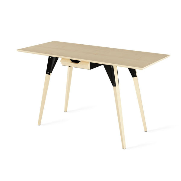 Clarke With Drawer Thin Rectangle Desk - Maple