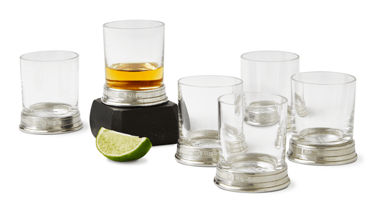 Classic Neat Shot Glass - Set of 2 - Match Pewter - Beer + Cocktail Glasses - HORNE