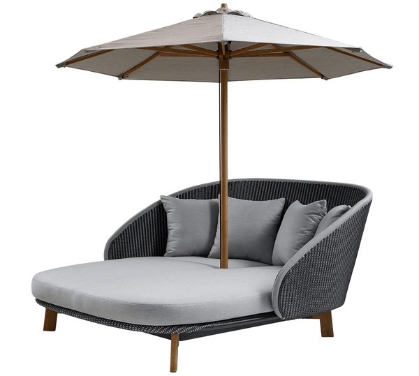 Classic Parasol With Pulley System - Cane Line - Outdoor Furniture - Low - HORNE