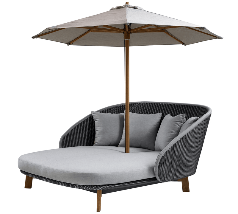 Classic Parasol With Pulley System - Cane Line - Outdoor Furniture - Low - HORNE