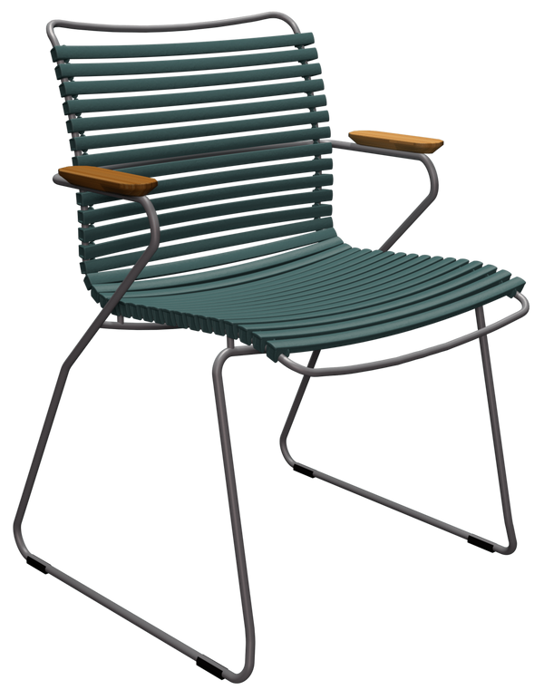 CLICK Outdoor Dining Chair w/Armrests - HOUE - Outdoor Furniture - Pine Green - HORNE