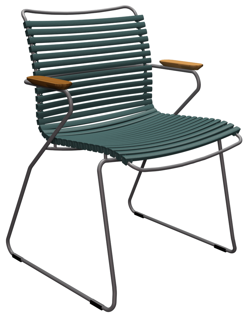 CLICK Outdoor Dining Chair w/Armrests - HOUE - Outdoor Furniture - Pine Green - HORNE