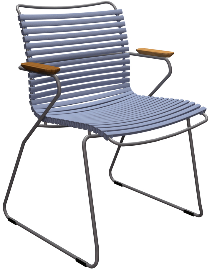 CLICK Outdoor Dining Chair w/Armrests - HOUE - Outdoor Furniture - Pigeon Blue - HORNE