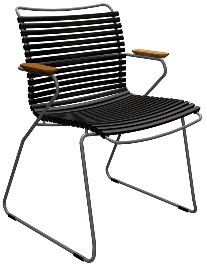 CLICK Outdoor Dining Chair w/Armrests - HOUE - Outdoor Furniture - Black - HORNE