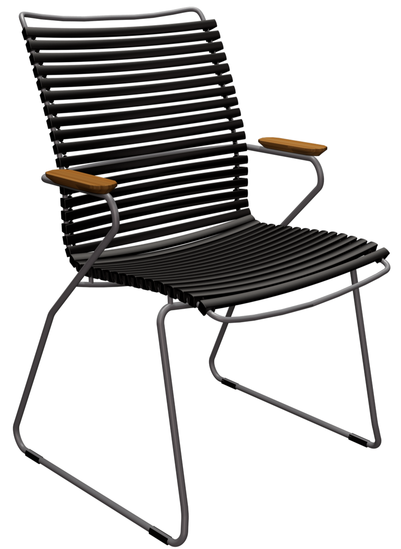 CLICK Outdoor Dining Chair w/Armrests - Tall Back - HOUE - Outdoor Furniture - Pine Green - HORNE