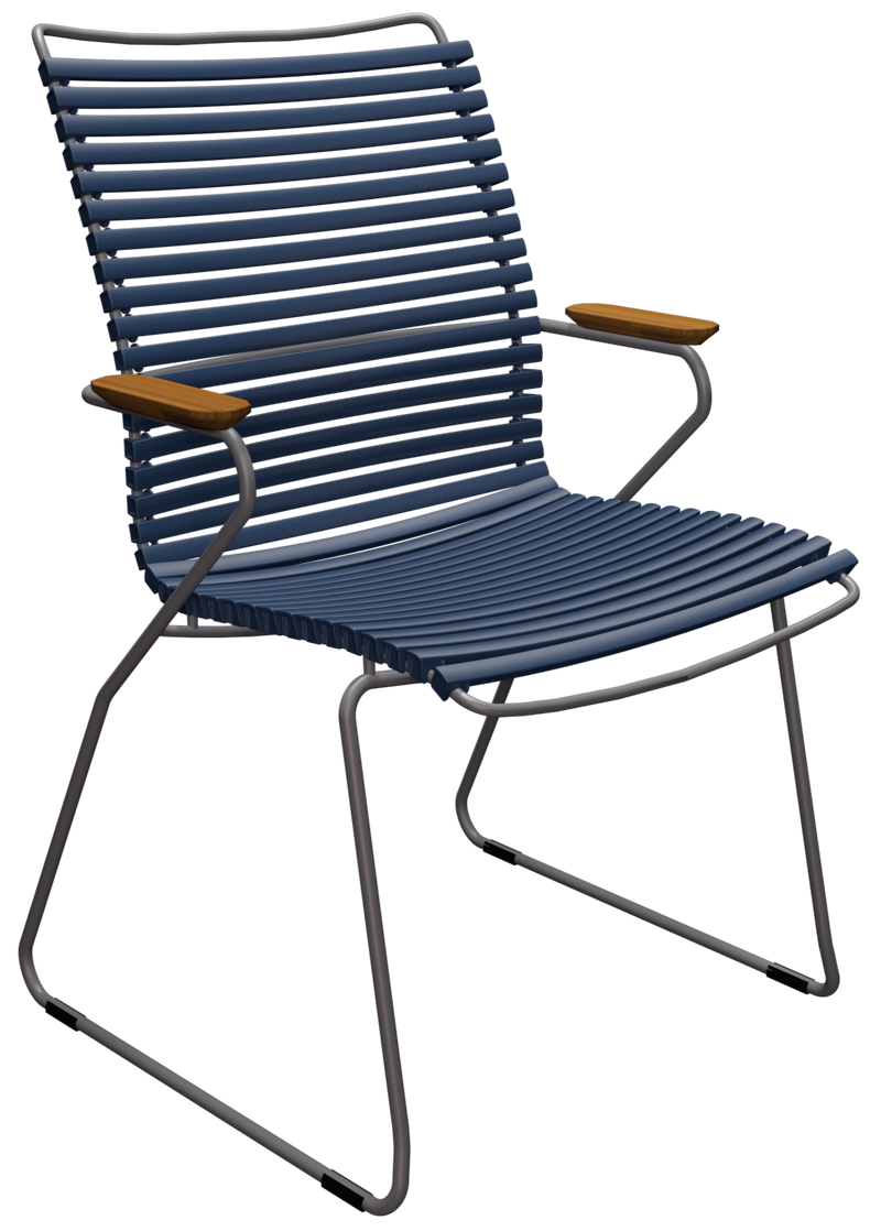 CLICK Outdoor Dining Chair w/Armrests - Tall Back - HOUE - Outdoor Furniture - Pine Green - HORNE