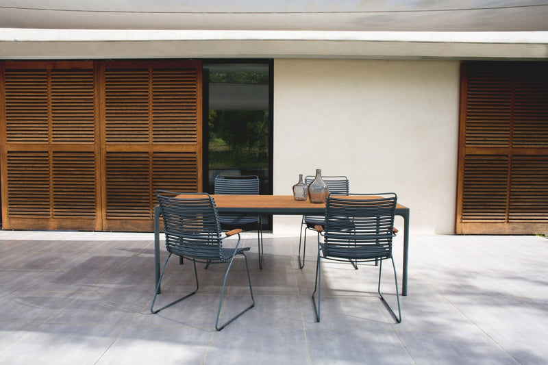 CLICK Outdoor Dining Chair w/Armrests - Tall Back - HOUE - Outdoor Furniture - Pine Green - HORNE