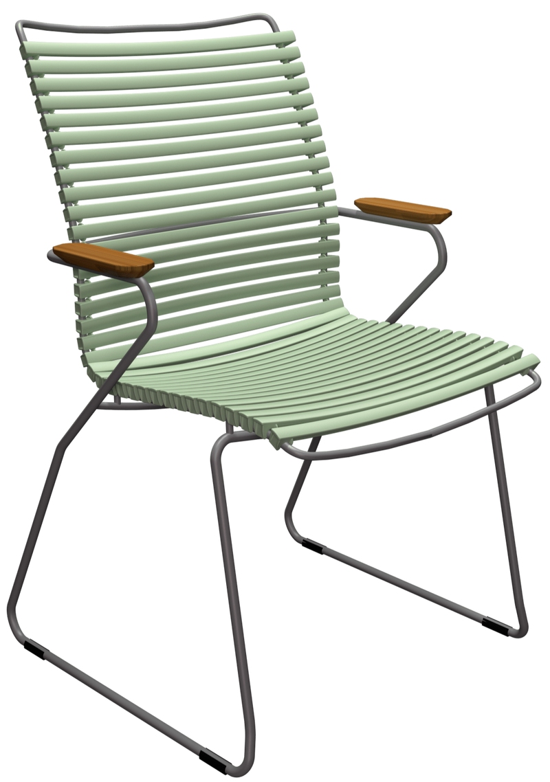 CLICK Outdoor Dining Chair w/Armrests - Tall Back - HOUE - Outdoor Furniture - Pine Green - HORNE