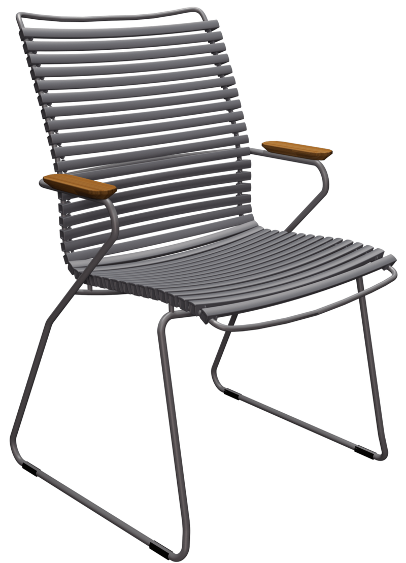 CLICK Outdoor Dining Chair w/Armrests - Tall Back - HOUE - Outdoor Furniture - Pine Green - HORNE