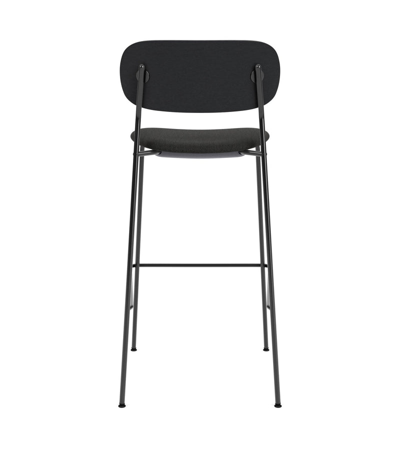 Co Bar Chair - Upholstered Seat - Audo Copenhagen - Chairs - Black Frame/ Natural Oak Back/ Audo Boucle 02 (Beige) - HORNE