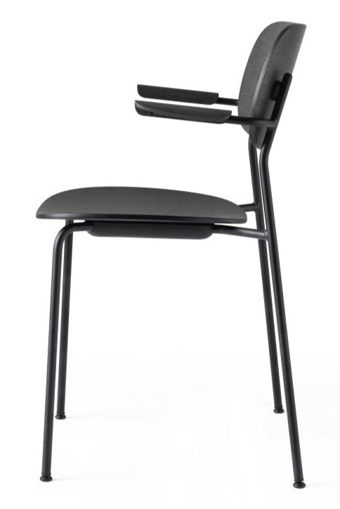 Co Chair - w/ Armrest - Audo Copenhagen - Chairs - Black / Dark Oak - HORNE