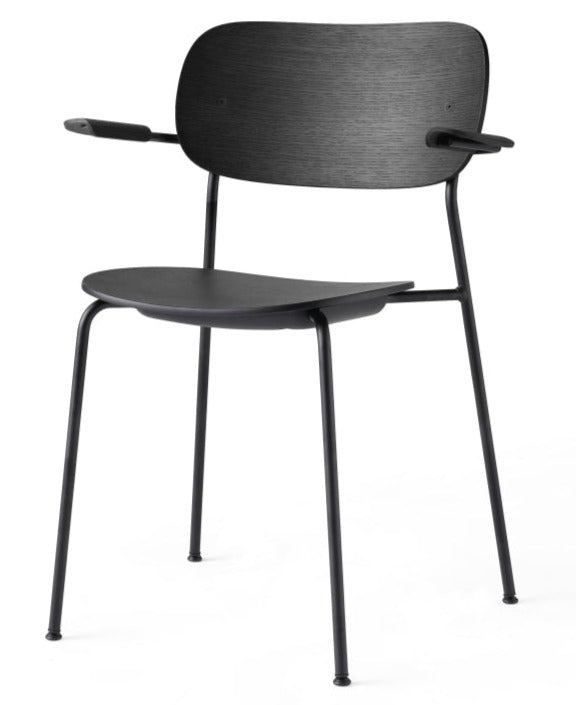 Co Chair - w/ Armrest - Audo Copenhagen - Chairs - Black / Dark Oak - HORNE