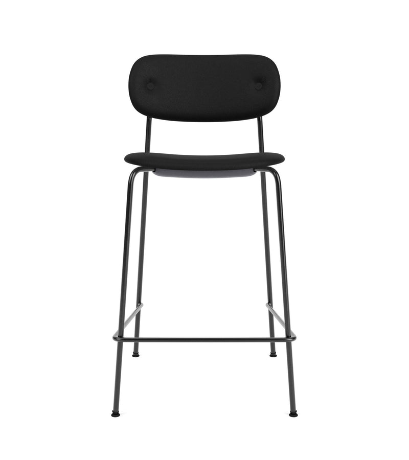Co Counter Chair - Fully Upholstered - Audo Copenhagen - Chairs - Black Steel/ Audo Boucle 02 (Beige) - HORNE