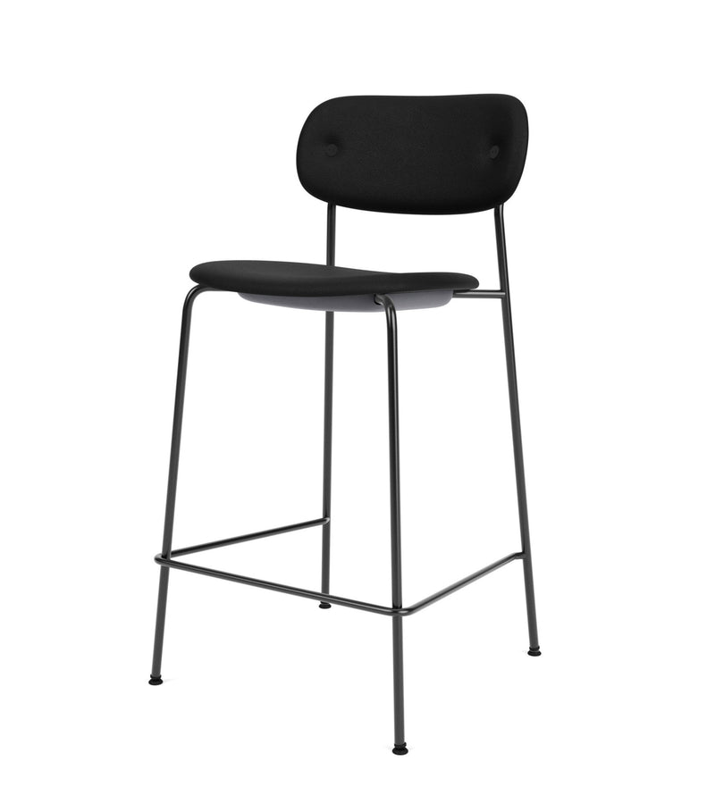 Co Counter Chair - Fully Upholstered - Audo Copenhagen - Chairs - Black Steel/ Audo Boucle 02 (Beige) - HORNE