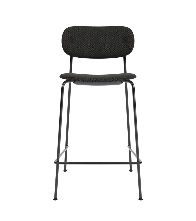 Co Counter Chair - Fully Upholstered - Audo Copenhagen - Chairs - Black Steel/ Audo Boucle 02 (Beige) - HORNE