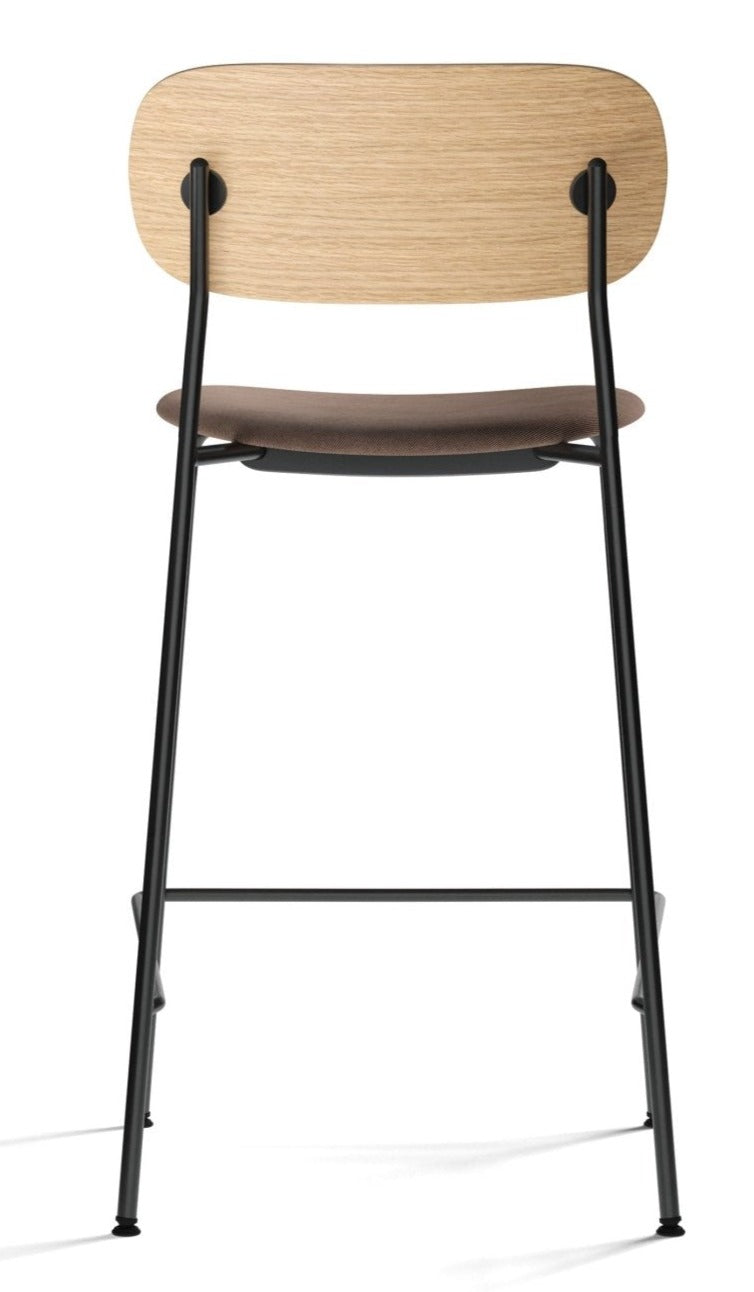 Co Counter Chair - Upholstered Seat - Audo Copenhagen - Chairs - Natural Oak/ Audo Boucle 02 (Beige) - HORNE