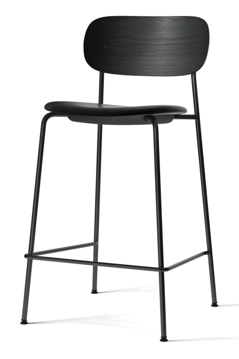 Co Counter Chair - Upholstered Seat - Audo Copenhagen - Chairs - Natural Oak/ Audo Boucle 02 (Beige) - HORNE