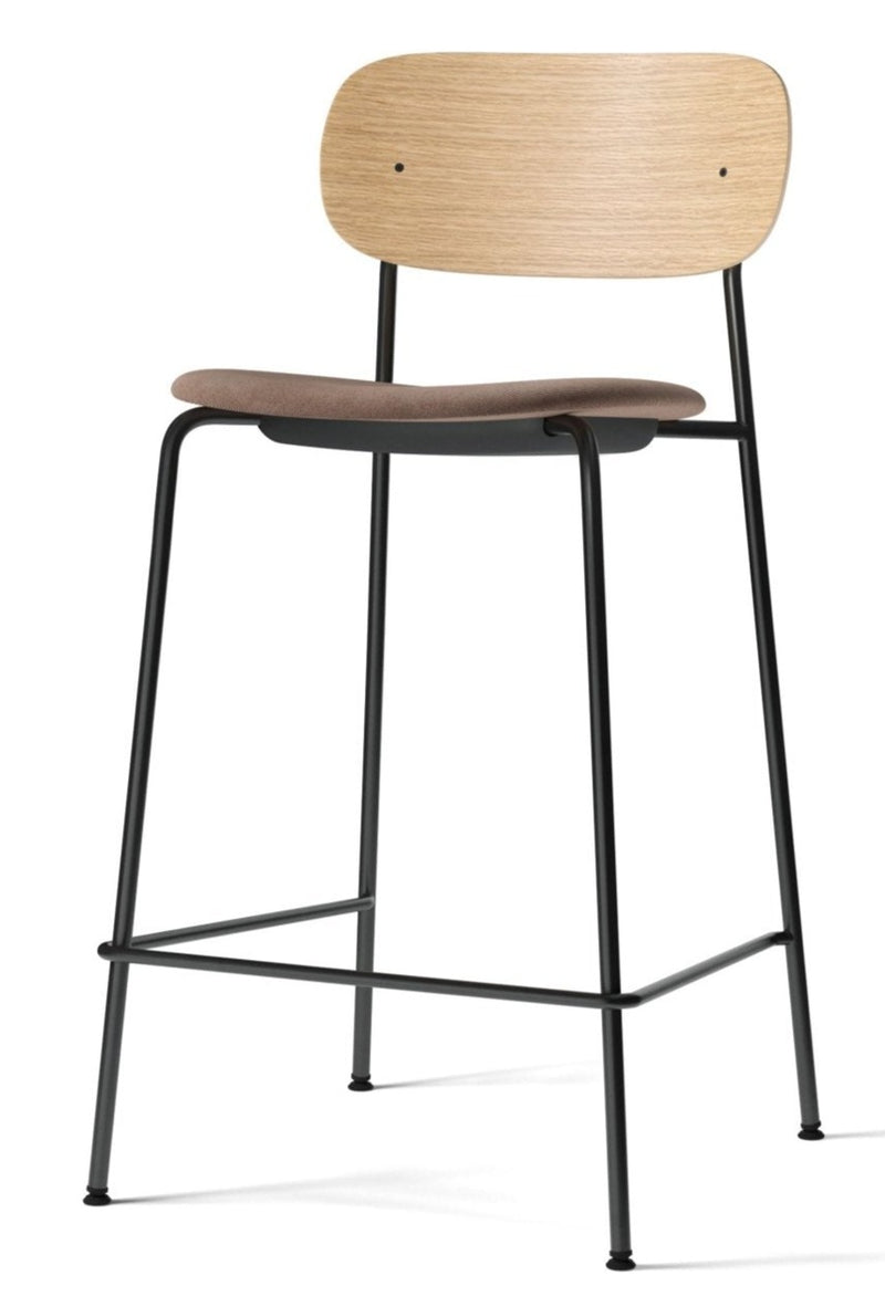 Co Counter Chair - Upholstered Seat - Audo Copenhagen - Chairs - Natural Oak/ Audo Boucle 02 (Beige) - HORNE