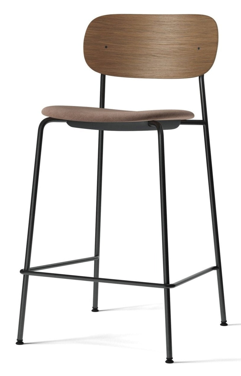 Co Counter Chair - Upholstered Seat - Audo Copenhagen - Chairs - Natural Oak/ Audo Boucle 02 (Beige) - HORNE