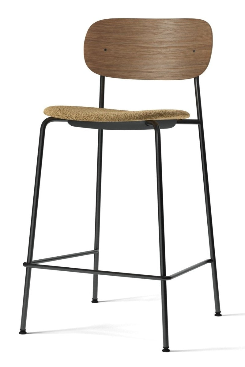 Co Counter Chair - Upholstered Seat - Audo Copenhagen - Chairs - Natural Oak/ Audo Boucle 02 (Beige) - HORNE