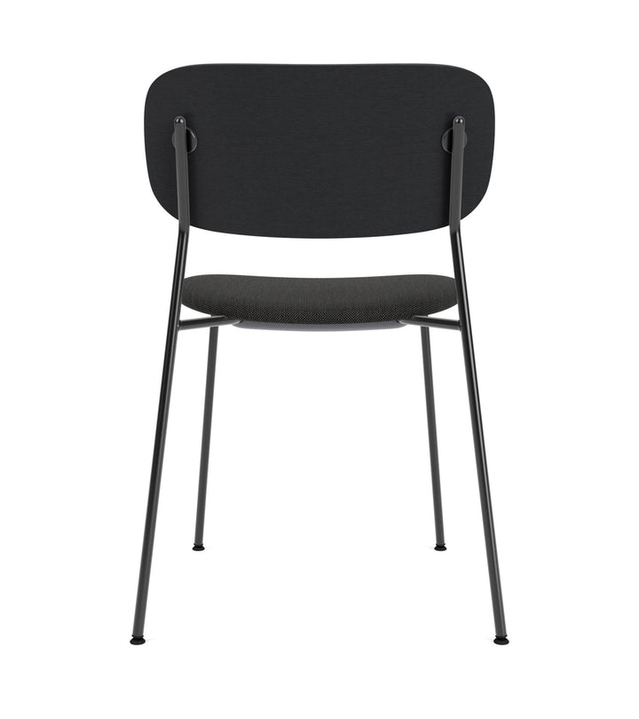 Co Dining Chair - Partially Upholstered - No Armrests - Audo Copenhagen - Chairs - Black Frame/ Black Oak Back/ Re - wool 0198 (Black) - HORNE