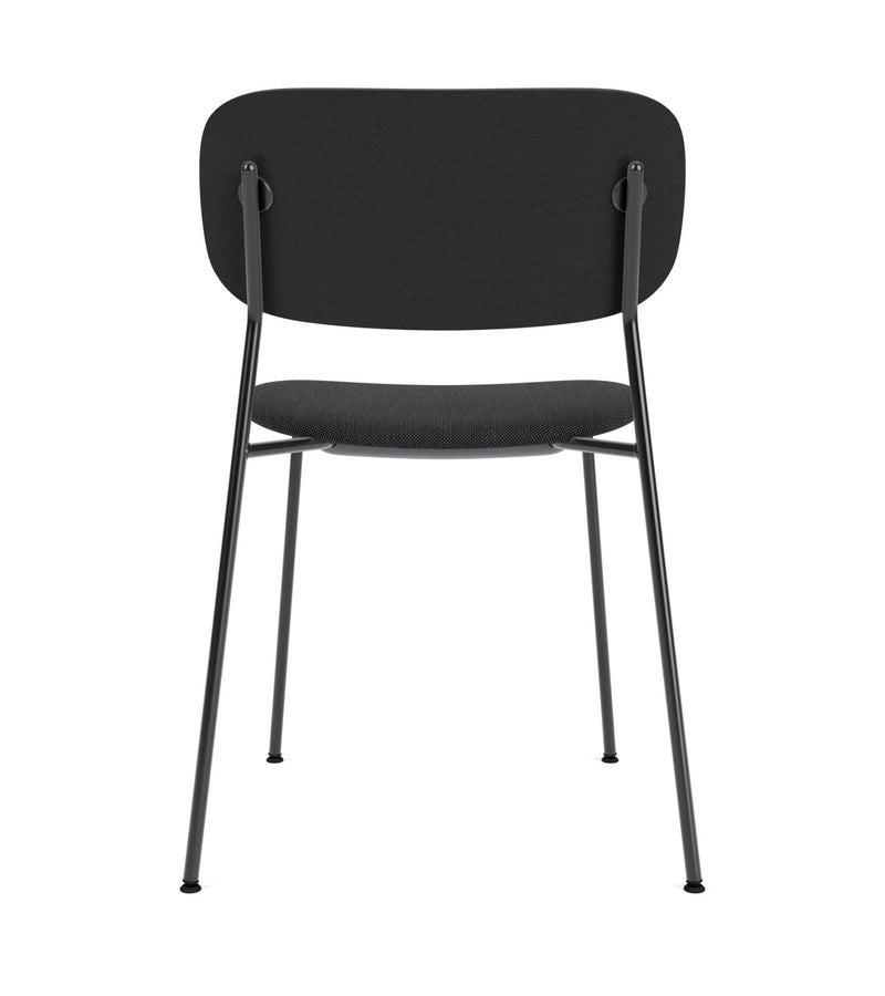 Co Dining Chair - Partially Upholstered - No Armrests - Audo Copenhagen - Chairs - Black Frame/ Black Oak Back/ Re - wool 0198 (Black) - HORNE