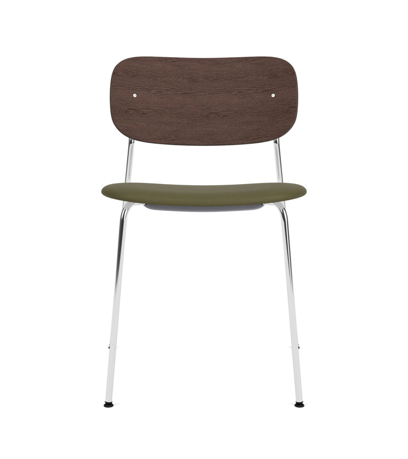 Co Dining Chair - Partially Upholstered - No Armrests - Audo Copenhagen - Chairs - Black Frame/ Black Oak Back/ Re - wool 0198 (Black) - HORNE