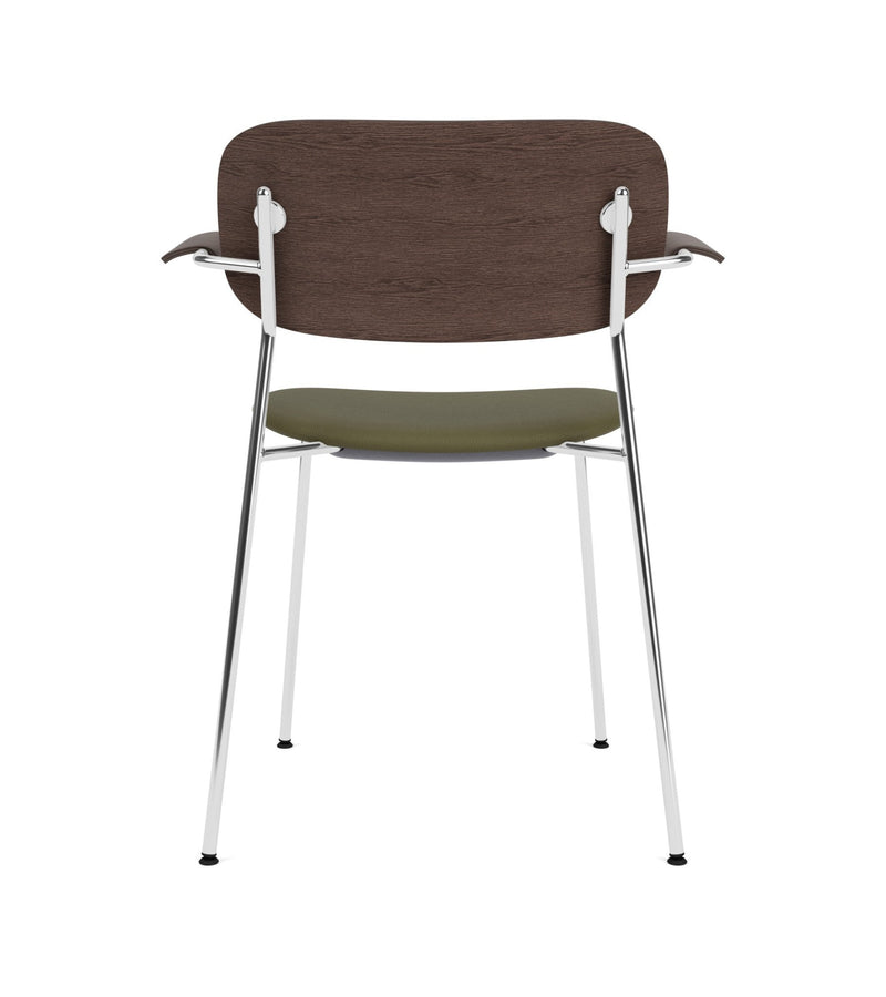 Co Dining Chair - Partially Upholstered - w/Armrests - Audo Copenhagen - Chairs - Black Frame/ Black Oak/ Re - wool 0198 (Black) - HORNE