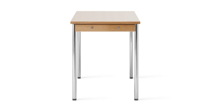 Co Table - Audo Copenhagen - Tables + Desks - 27.5" x 55" - Chrome - Laminate Creme - Classic - HORNE