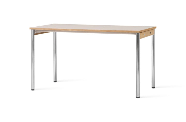Co Table - Audo Copenhagen - Tables + Desks - 27.5" x 55" - Chrome - Laminate Creme - Classic - HORNE