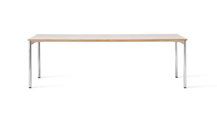 Co Table - Audo Copenhagen - Tables + Desks - 39.3" x 94.4" - Chrome - Laminate Creme - Classic - HORNE