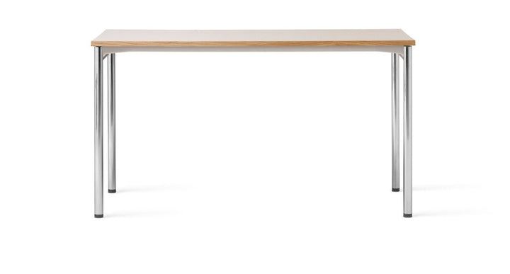 Co Table - Audo Copenhagen - Tables + Desks - 27.5" x 55" - Chrome - Laminate Creme - Classic - HORNE