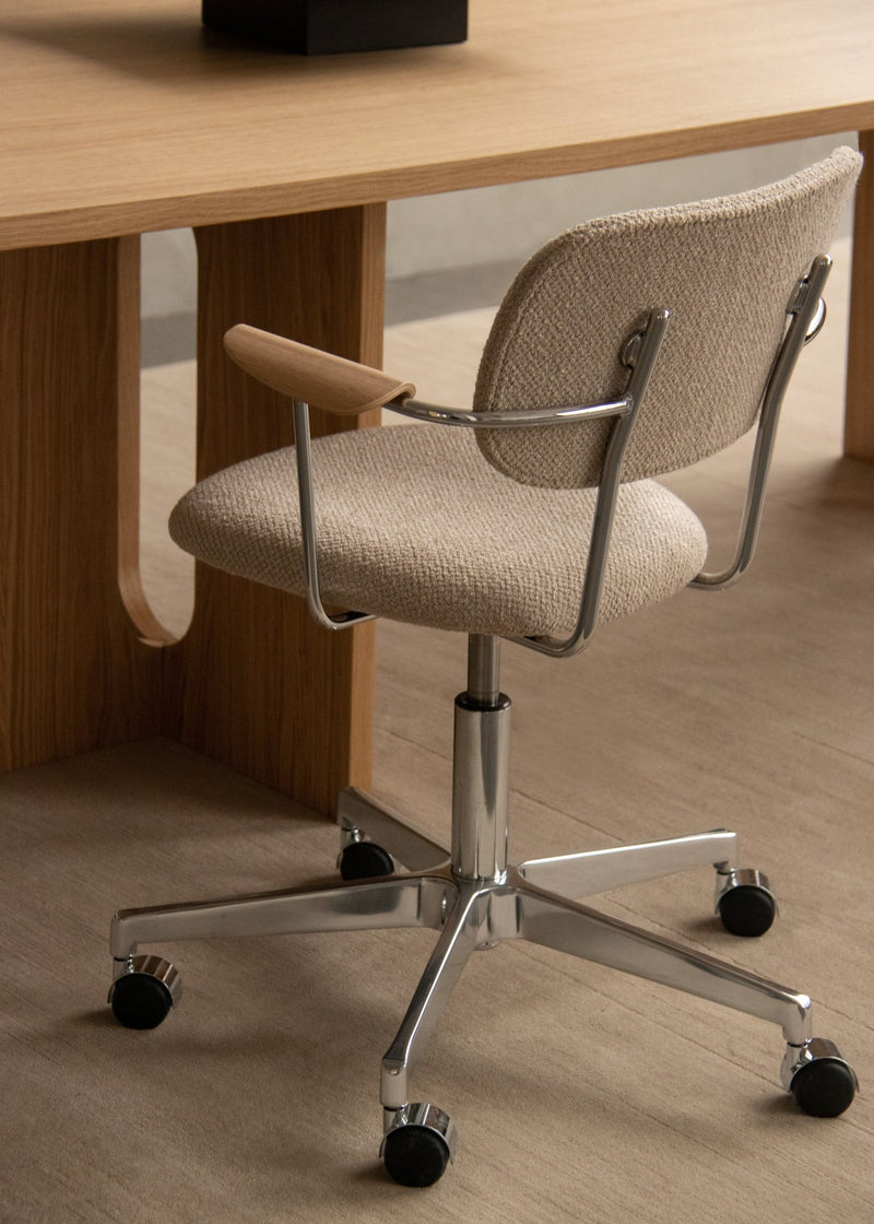 Co Task Chair - Fully Upholstered - Audo Copenhagen - Chairs - Audo Boucle 02 (Beige) - No Armrests - HORNE