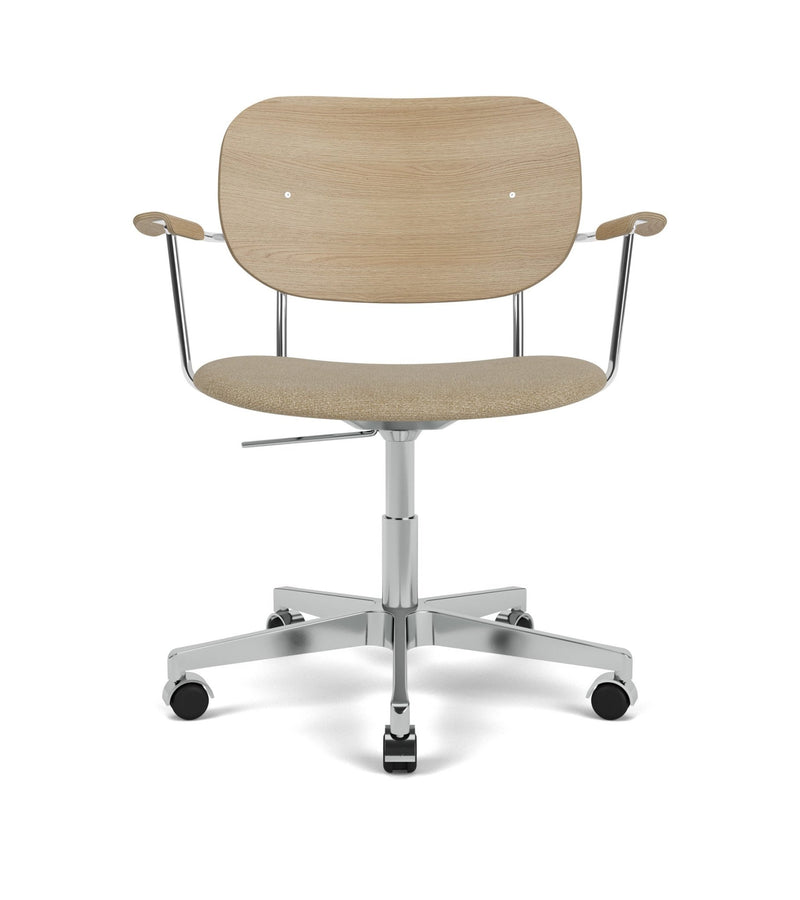 Co Task Chair - Upholstered Seat - Audo Copenhagen - Chairs - Natural Oak/ Audo Boucle 02 (Beige) - No Armrests - HORNE