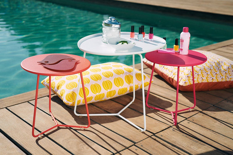 Cocotte Low Table with Removable Tray - Fermob - Outdoor Furniture - Black Cherry - HORNE