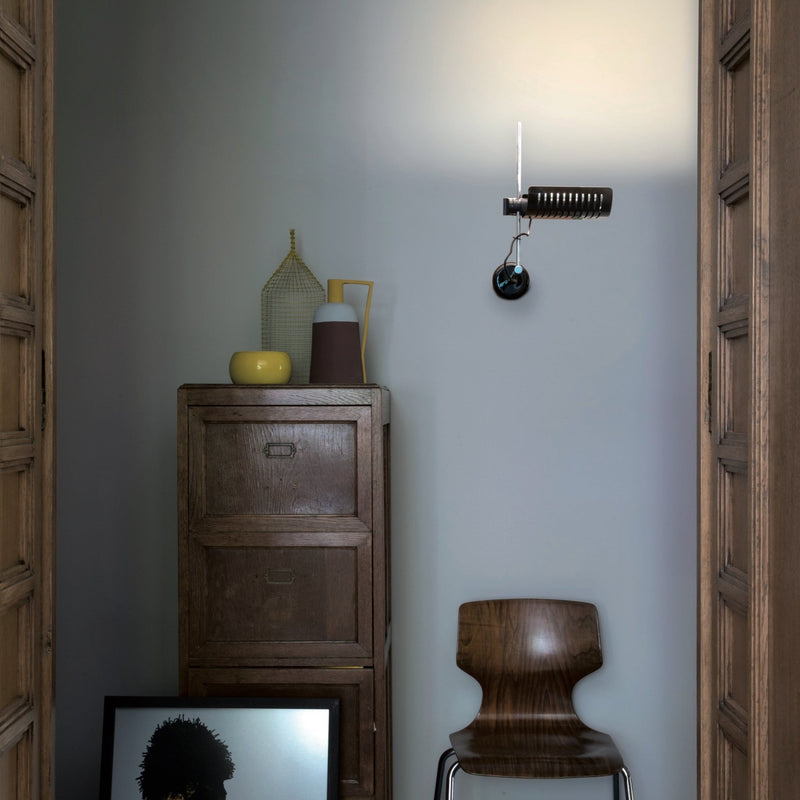 Colombo Wall Lamp - Oluce - Wall Sconces - Black - HORNE