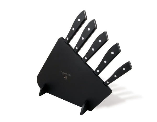 Compendio 5pc Polished Knife Set - Black Lucite